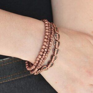 Paparazzi Jewelry Accessories - Ancient Heirloom - Copper Bracelet - Vintage